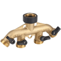 Miniatyrbillede 3 af 5: 3/4 tommer messing 4 slange slange splitter dyse switch slange adapter Fa