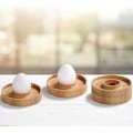 Miniatyrbild 3 av 4: 4 st äggkopp - Material: bambu - Diameter: 10 cm - Höjd: 3 cm