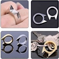 Miniatyrbild 4 av 5: 3 st Punk Ring för män kvinnor Geometriska Knuckle Rings Cool Punk C
