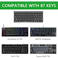 Miniatyrbild 2 av 4: TKL-tangentbordsdammskydd, genomskinligt akryl-tangentbordsskydd för 80 % Comp