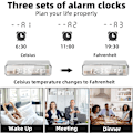 Miniatyrbild 4 av 5: Digital väckarklocka med trådlös laddare, väckarklockor för sovrum