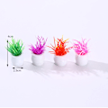 Miniatyrbilde 4 av 5: 3-5 cm simulert potte engros mini plante modell ferdig runde kunst landskap mikro landskap ornamenter (4 stk)