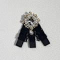 Miniatyrbilde 3 av 5: Skjorte Sløyfe Krage Blonder Elegant Håndlaget Sløyfe Slips Dress C
