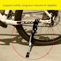 Miniatyrbillede 4 af 4: Tyk justerbar aluminiumslegering MTB cykel støtteben MTB støtte F
