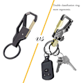 Pikkukuva 3 / 5: 2 kpl avaimenperät miehille Auto Snap Hook Avaimenperä Pullonavaaja Metalli