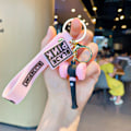 Miniatyrbillede 3 af 5: Sort Pink Blød Silikone Nøglering Frusde Fan Cheer Stick - Pink