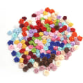 Miniatyrbillede 1 af 5: 100 stk./parti Mini Håndlavede Satin Rose Båndstof Rosetter Blomst