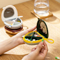 Miniatyrbild 3 av 5: Bärbar rutnät pillerfodral multifunktionell mini fågel smyckesförvaring