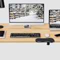 Miniatyrbillede 3 af 5: Computer Armrest til skrivebord, justerbar armlæn håndledsstøtte Rotat