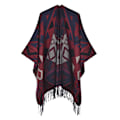 Miniatyrbilde 2 av 4: Elegant og varmt etnisk poncho-sjal for kvinner