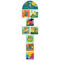 Miniatyrbillede 1 af 2: Gulvsticker, tegneserie vægklistermærker, soveværelsesklistre 215*58cm2 stykker