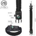 Miniatyrbillede 2 af 5: Multifunktionelt armbåndskompas Paracord armbånd Survival armbånd