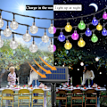 Miniatyrbild 2 av 2: LED solcells bubbelboll ljusslinga kristallboll ljusslinga julbelysning utomhus trädgårdsdekoration ljusslinga färg sol 6,5 meter 30 lampor