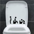 Pikkukuva 4 / 5: Miesten ja naisten WC-oven kyltti kylpyhuoneen tarra