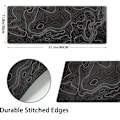 Miniatyrbillede 2 af 5: Toographic Contour Black Gaming Mouse Pad XL Geografiske Kortlinjer