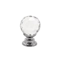 Miniatyrbillede 1 af 5: Knopper 2 stk. - Diamant / krystal på sølvfarvet bund Sølv