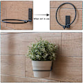 Miniatyrbilde 4 av 5: Blomsterpotteholder, 3 stk, diameter 15 cm, metallveggmontert F