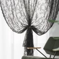 Miniatyrbillede 3 af 5: W:100cm*L:200cm Hjem Blonder Gaze Gardiner Rustikke Sorte Gardiner Seng