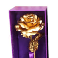 Miniatyrbillede 4 af 5: 24 karat guld Rose guld rose i en 24k guld gaveæske