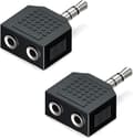 2X 3,5 mm Jack Stereo Audio Splitter Adapter 1x 3,5 mm Jack till 2X 3