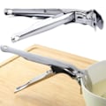 Miniatyrbillede 3 af 4: Grillrist Lifter Gripper Rustfrit stål Heavy Duty Grillplade