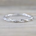 Miniatyrbild 1 av 2: Twist Ring för kvinnor Mode 925 Sterling Silver Stack Twisted Ring Cubic Zirconia Diamond Ring Bröllop Kvinnor Smycken Storlek 6-10 (Storlek 7)