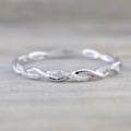 Miniatyrbillede 1 af 2: Twist Ring til kvinder Mode 925 Sterling Sølv Stack Twisted Ring Cubic Zirconia Diamant Ring Bryllup Kvinder Smykker Størrelse 6-10 (Størrelse 7)