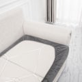 Miniatyrbillede 4 af 5: Sektionssofabetræk, fløjlsbetræk til sofa, quiltet sofaovertræk til hunde, katte, kæledyr, elskovsæde, lænestol, L-formet, armlæn, ryglæn, grå