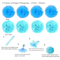 Pikkukuva 5 / 5: 16-osainen paperipompom-juhlapakkaus – silkkipaperipompom-koristeet; B