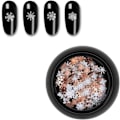 Miniatyrbild 3 av 5: 3 lådor 3D snöflinga nagelglitter paljetter jul nagelglitter