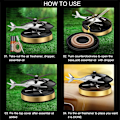 Miniatyrbilde 5 av 5: (Gull) Car Air Freshener, Roterende Helikopter Solar Powered Aroma