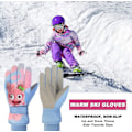 Miniatyrbild 4 av 4: 1 par (eisblau) 9-13 år barns skidhandskar vintervarma vantar för