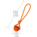 Miniatyrbilde 2 av 5: Hunde Ball, Tyggeleke, Uforgjengelig, med Tau, Interaktiv, Sol