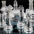 Miniatyrbild 2 av 3: 25x25 cm set i frostat glas, skrivbordspusselspel i kristall