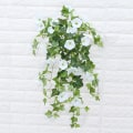 Miniatyrbillede 5 af 5: Udendørs/indendørs kunstig rattan petunia (hvid)