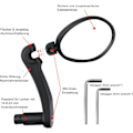 Miniatyrbillede 3 af 5: Cykel Spejl, 360° Roterende Cykel Spejl til 16-22mm Styr, HD