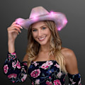 Miniatyrbilde 3 av 5: Lysende, iriserende rosa romjentehatt, lysende cowboyhatt med