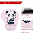 Miniatyrbild 5 av 5: Panda ergonomisk musmatta med handledsstöd, handledsskydd, Pe