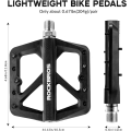 Miniatyrbild 3 av 5: MTB BMX cykelpedaler, par om 9/16 nylon breda platta pedaler väg Bi