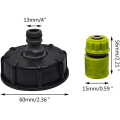 Miniatyrbillede 3 af 3: IBC Tankhane Adapter Vandslange Hætte Stik Vandhane