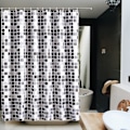 Miniatyrbillede 1 af 3: Høj kvalitet badeforhæng, klassisk mosaik bruseforhæng, vandtæt polyester vaskeforhæng, dekorativt badeværelseforhæng (220x200cm)