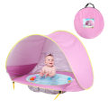 Miniatyrbild 1 av 4: Baby Strandtält Pop Up Bärbar Skugga Pool UV-skydd Solskydd