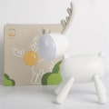 Miniatyrbillede 2 af 3: Kreativ elg natlys studerende skrivebord USB læselampe tegneserie soveværelse seng LED øjenbeskyttelse læringslampe (hvid)