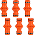 Miniatyrbillede 1 af 5: 6 stk. dobbelt haneslangekoblinger Slangefittings til samling af have