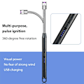 Miniatyrbillede 4 af 5: 360° Elektrisk bue lighter USB vindafvisende flammefri plasma tænding
