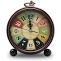 Miniatyrbild 1 av 5: Klassisk retroklocka, metall europeisk stil Vintage Silent Table De