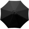 Miniatyrbillede 1 af 3: Reserveparasollovertræk - 8 ribben - 2,7 m - Vandtæt - UV-beskyttelse - Reservebetræk - Sort