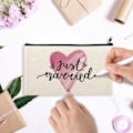 Miniatyrbillede 5 af 5: 14 stk. 8,2 x 5 tommer tomme håndværk DIY lærred pen blyant etui- Cot