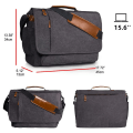 Miniatyrbilde 2 av 5: 17-17,3 tommers bærbar PC Messenger Bag for menn og kvinner, vannavstøtende