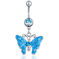 Miniatyrbild 2 av 4: “Baby On Board” BioFlex Graviditets Navel Dangle Navelring,